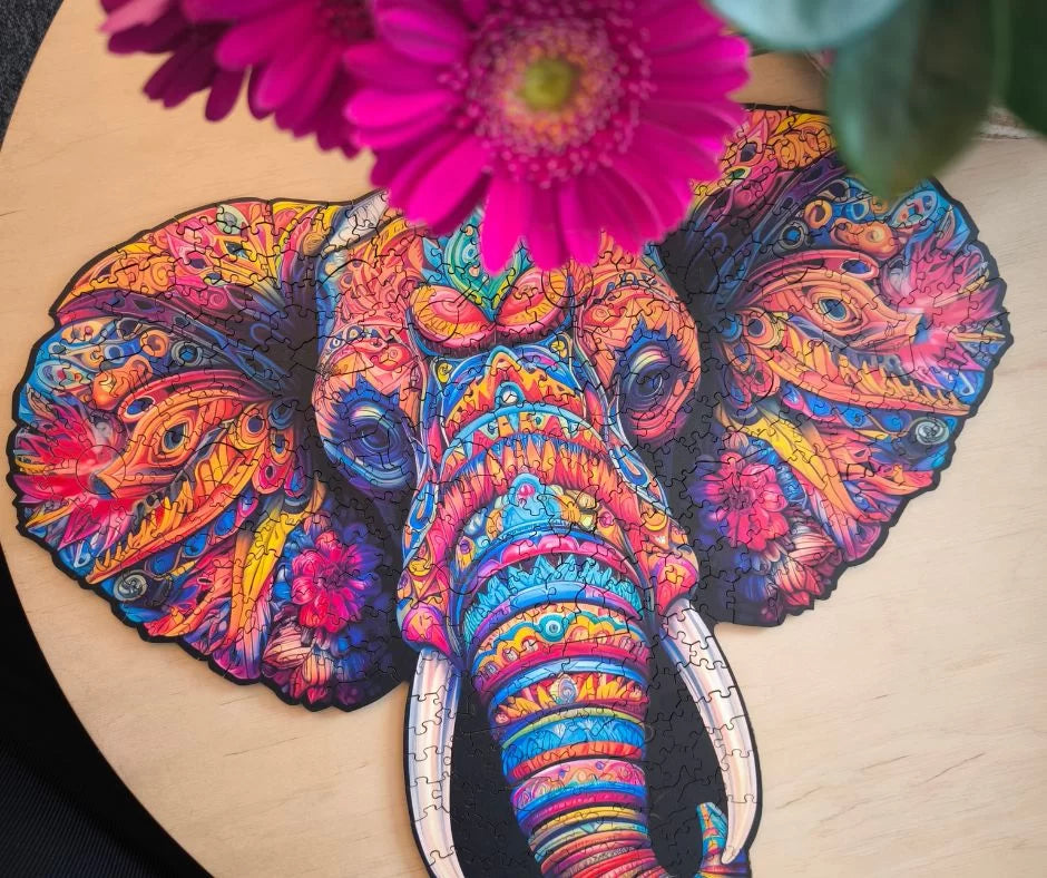 Milwood Medinė dėlionė - Elephant Power(400 detalių)