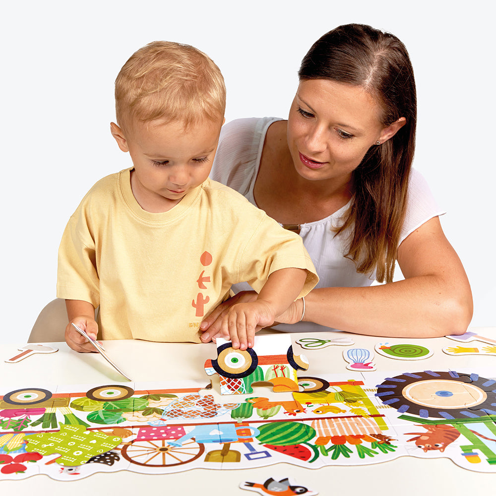 Play-as-You-Go Puzzle Tractor 2+3+