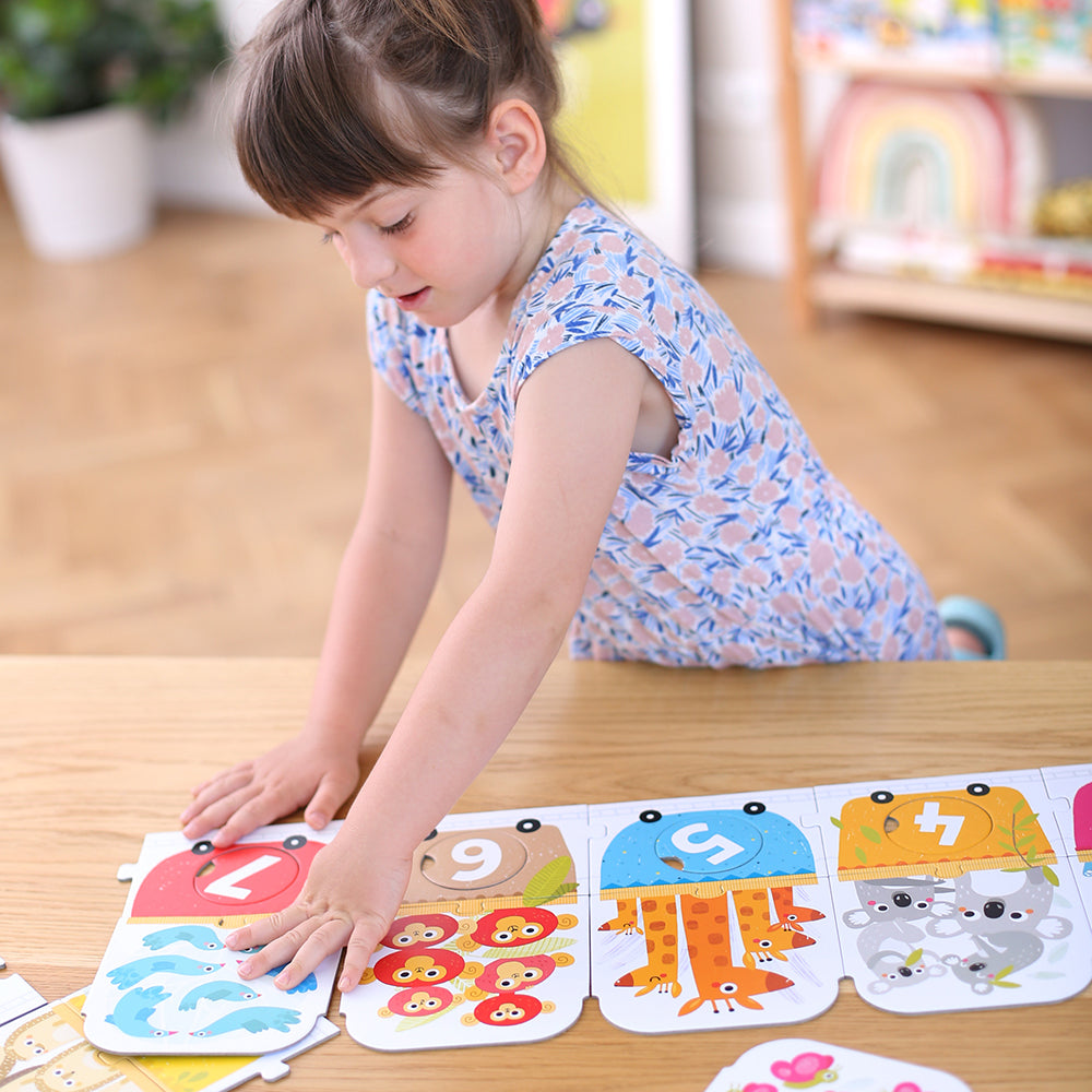 Dėlionė Make-a-Match Puzzle Number Train - Banana Panda
