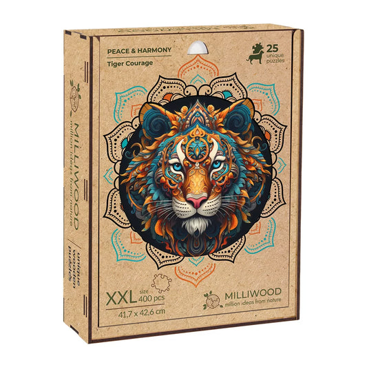 Milwood Medinė dėlionė  - Tiger Courage (400 detalių)