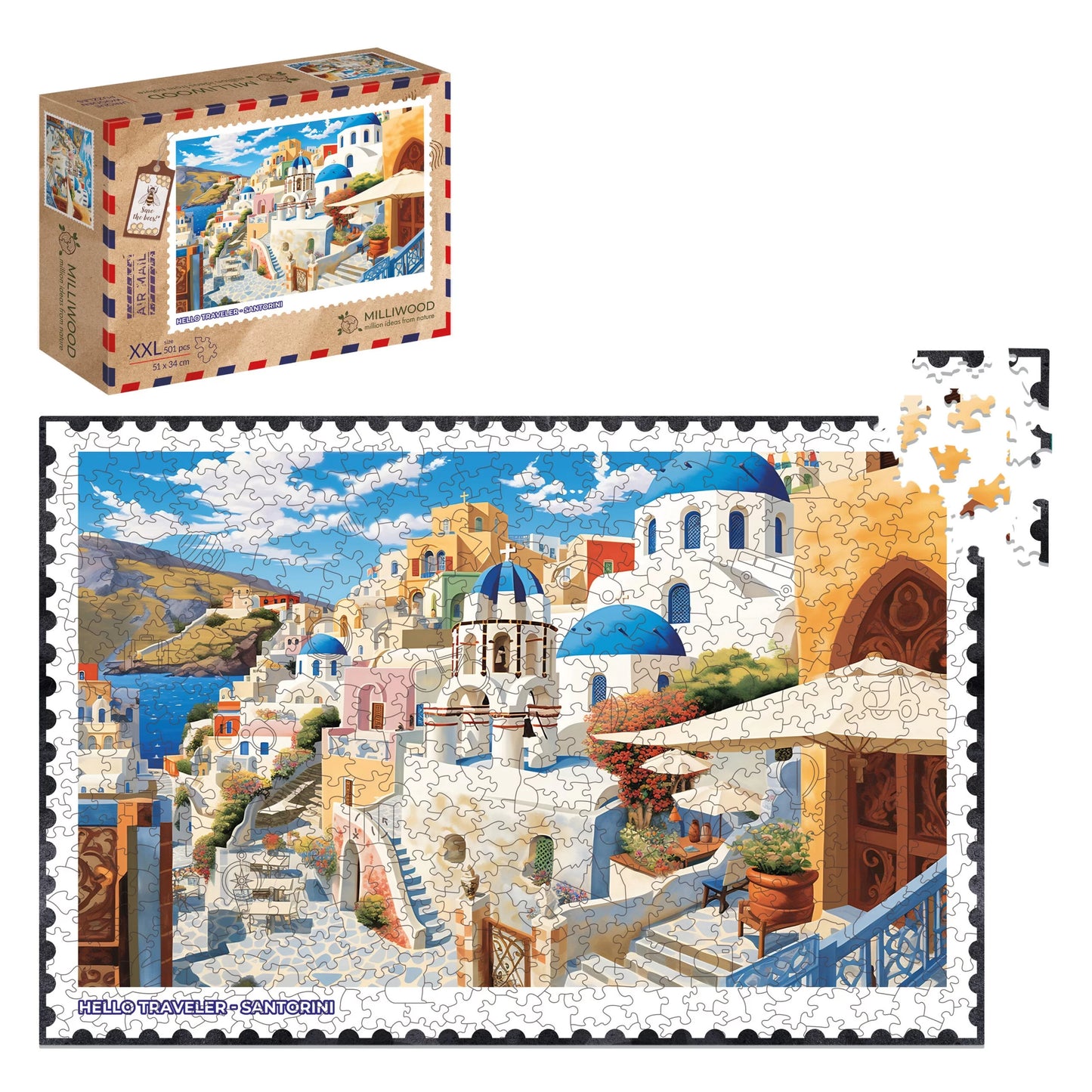 Milwood medinė dėlionė  – Santorini (500 detalių)