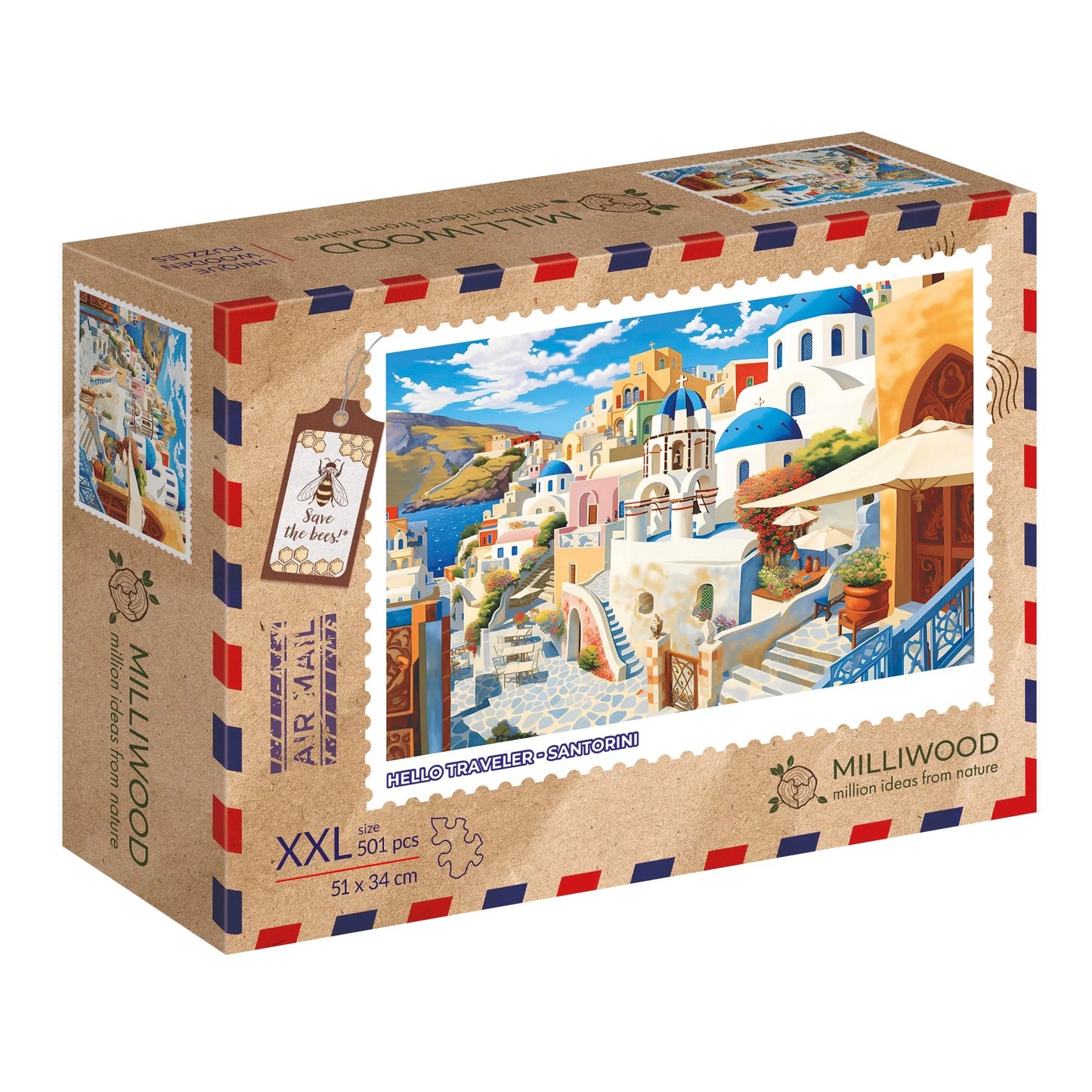 Milwood medinė dėlionė  – Santorini (500 detalių)