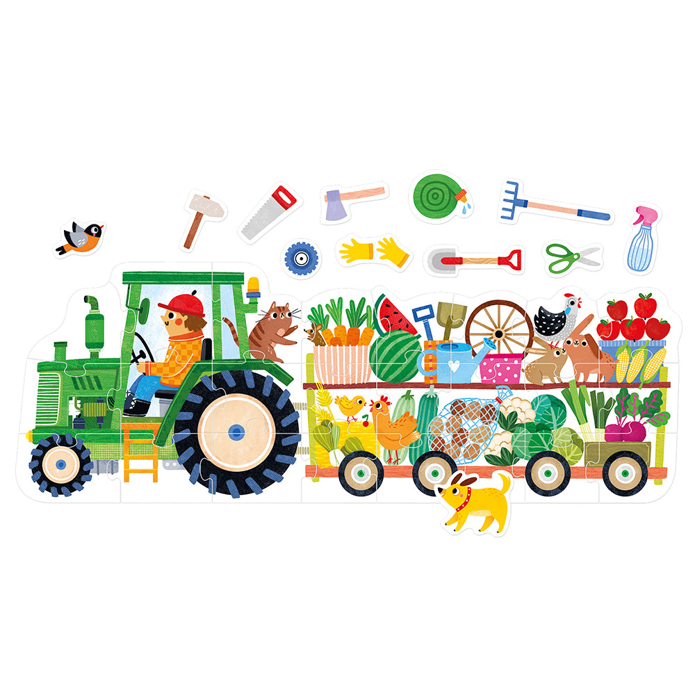 Play-as-You-Go Puzzle Tractor 2+3+