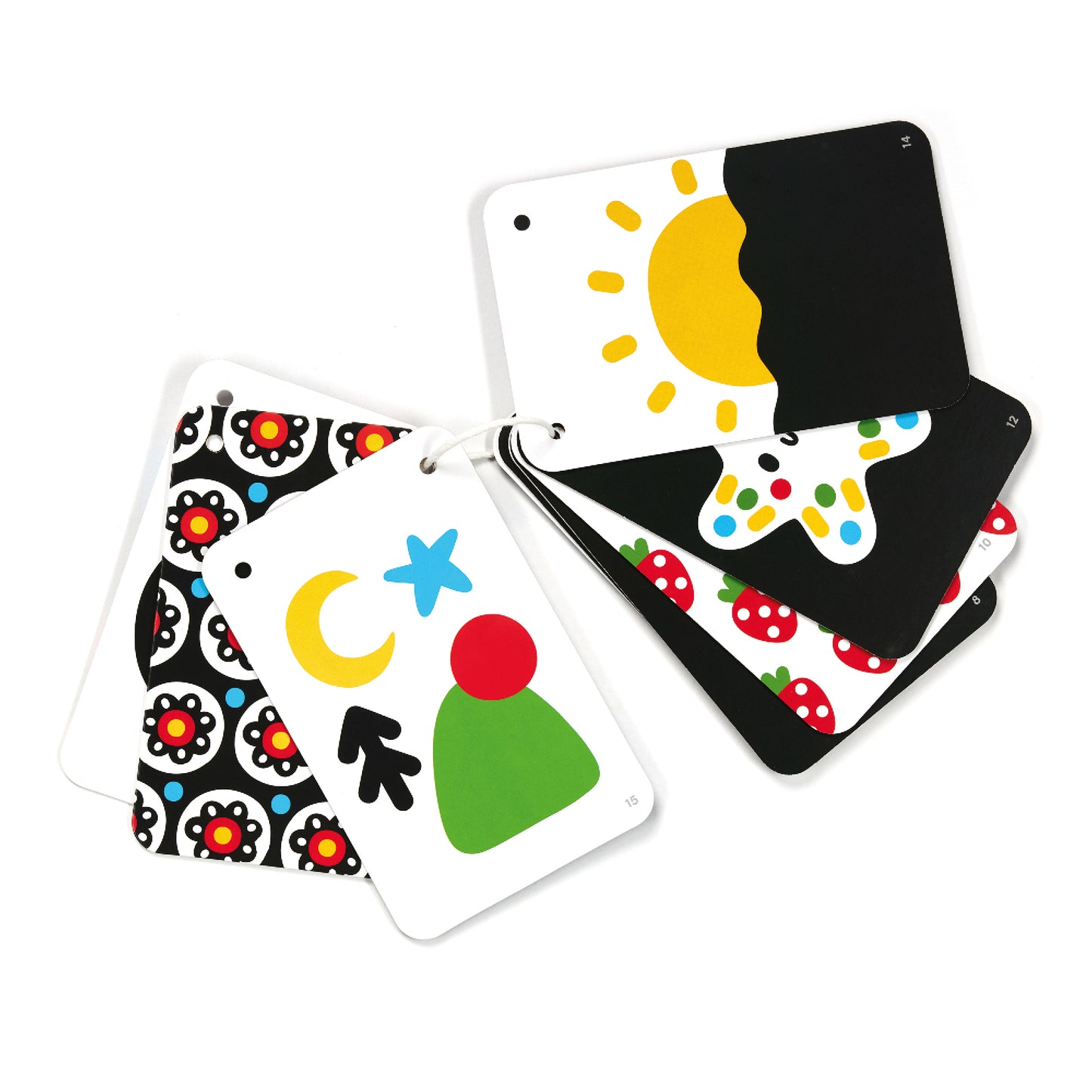 High-Contrast Baby Cards on a String 0-3