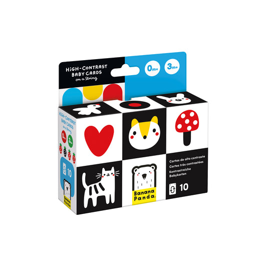 High-Contrast Baby Cards on a String 0-3