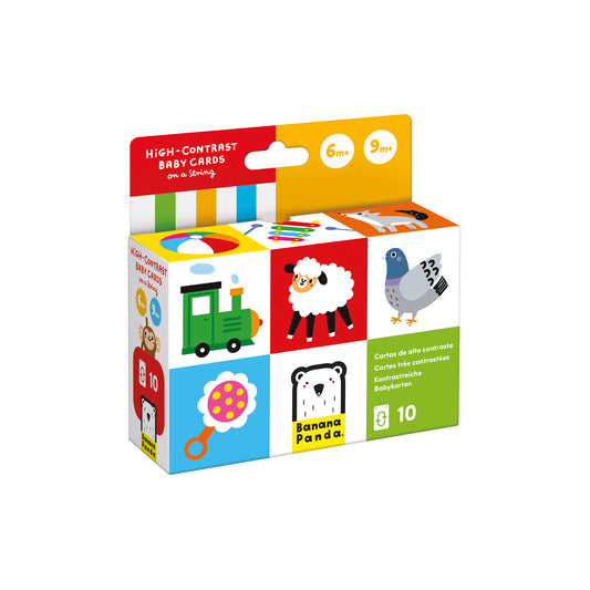 High-Contrast Baby Cards on a String 6-9