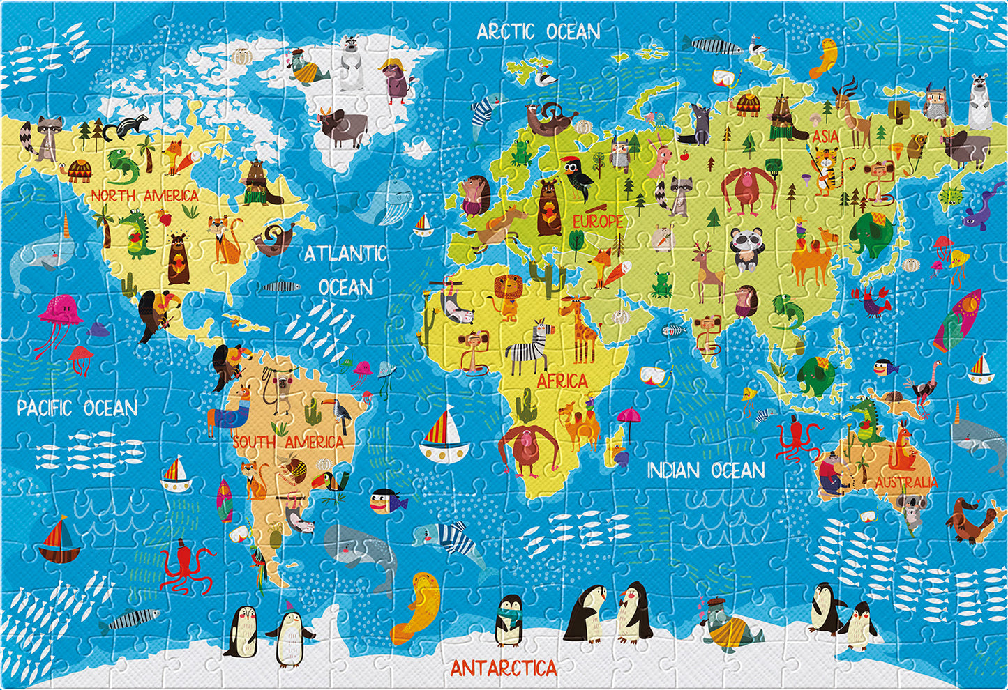 Interdruk -  Dėlionė  Kids 5 World Map (250 detalių)