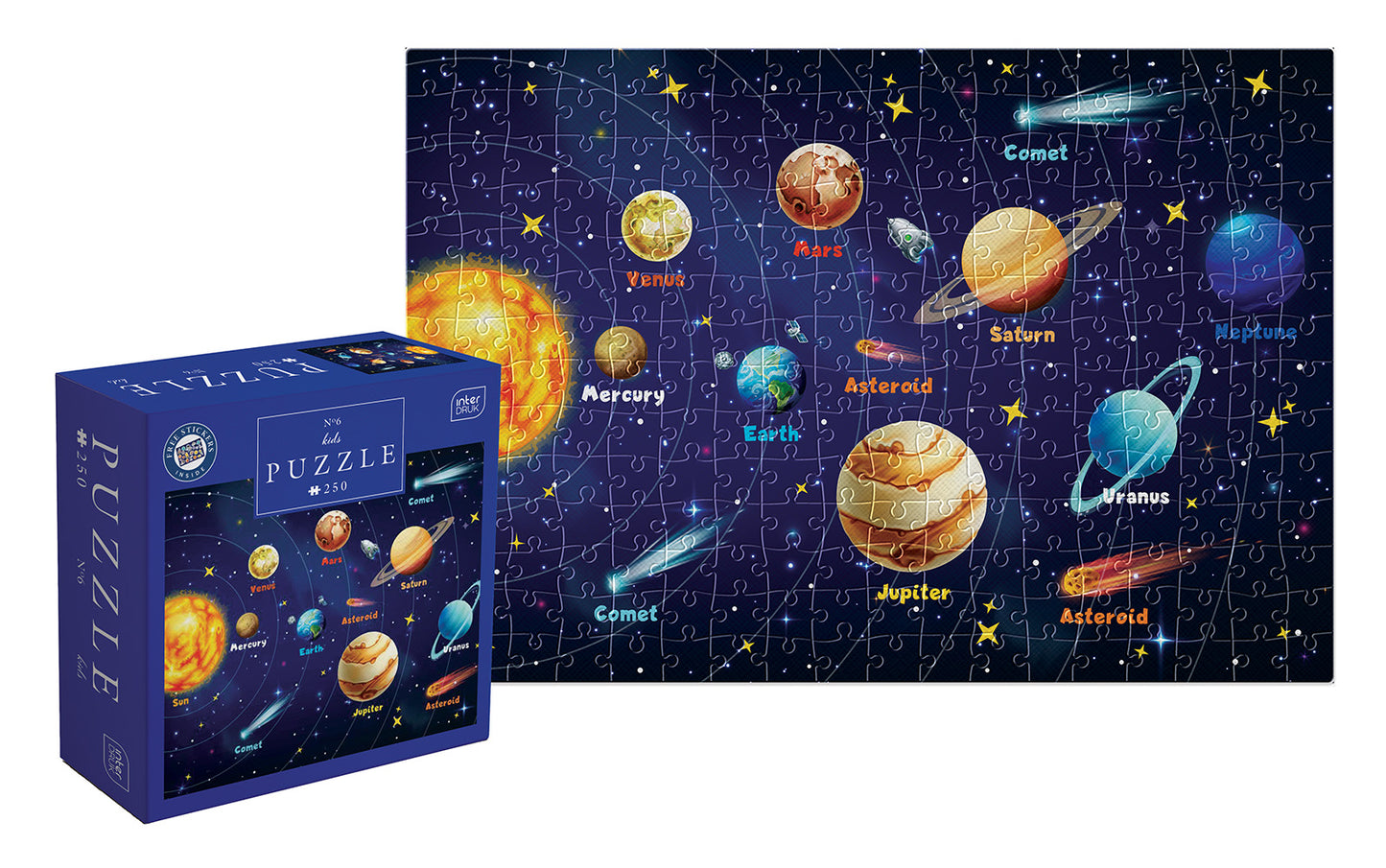 Interdruk -  Dėlionė Kids 6 Solar System (250 detalių)