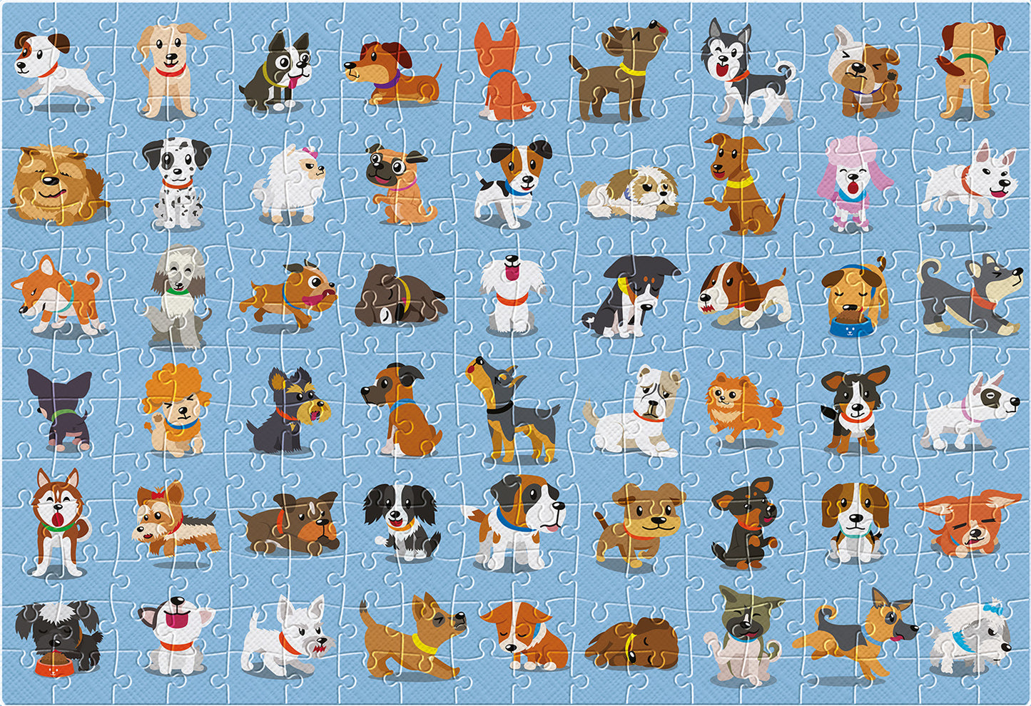Interdruk -  Dėlionė Kids 7 Dogs (250 detalių)