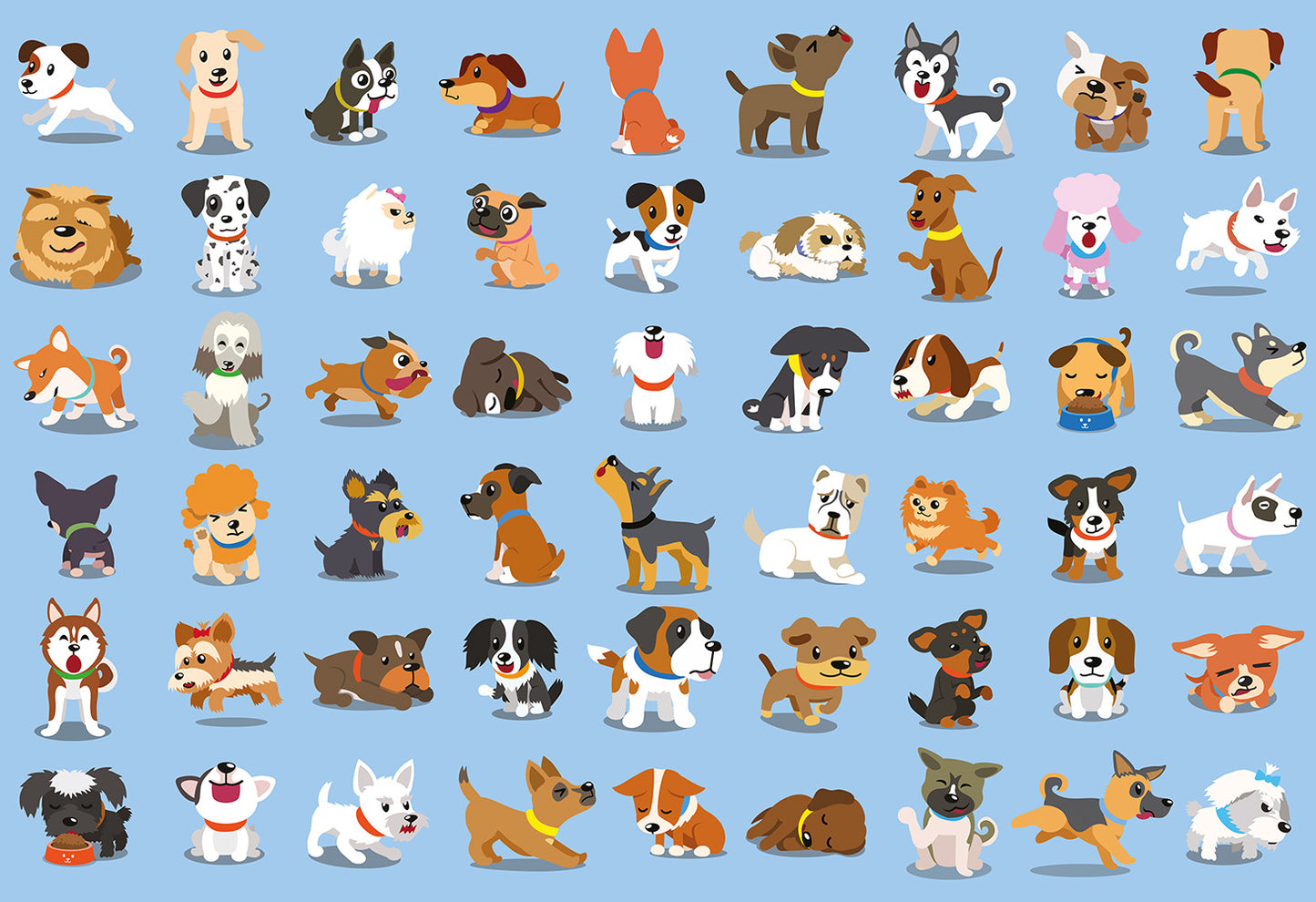 Interdruk -  Dėlionė Kids 7 Dogs (250 detalių)