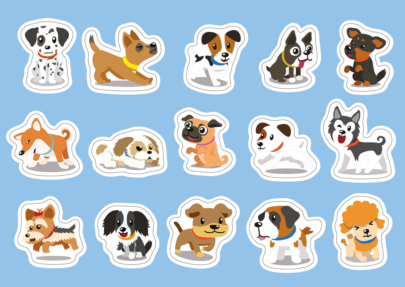 Interdruk -  Dėlionė Kids 7 Dogs (250 detalių)