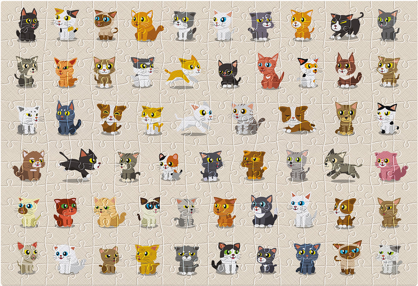 Interdruk -  Dėlionė Kids 8 Cats (250 detalių)