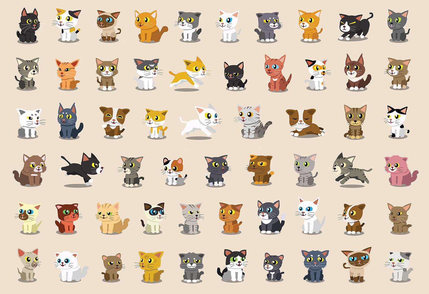 Interdruk -  Dėlionė Kids 8 Cats (250 detalių)