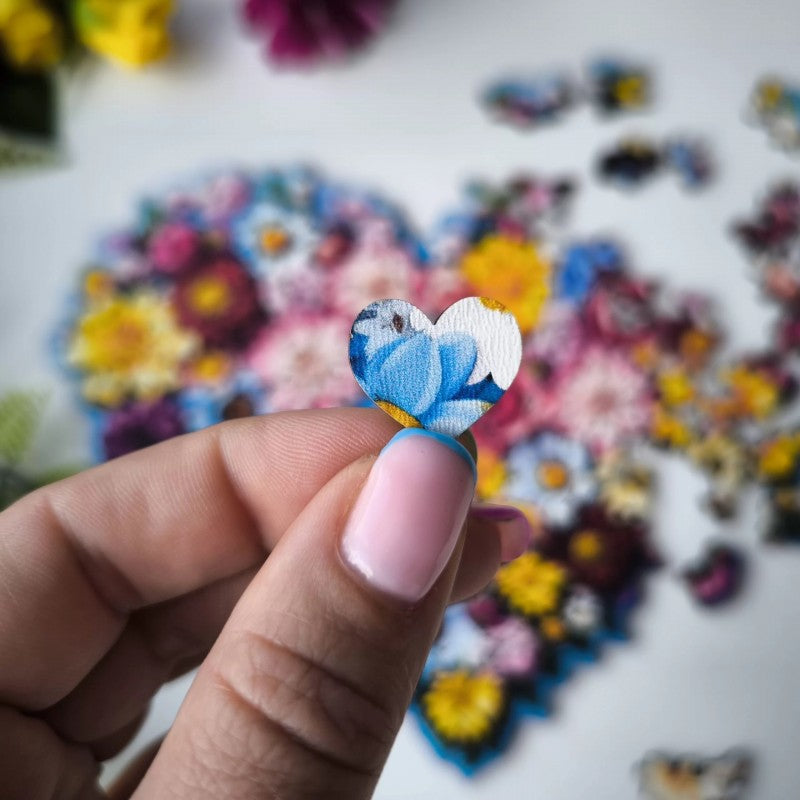 Milwood Medinė dėlionė -  Floral Heart (100 detalių)