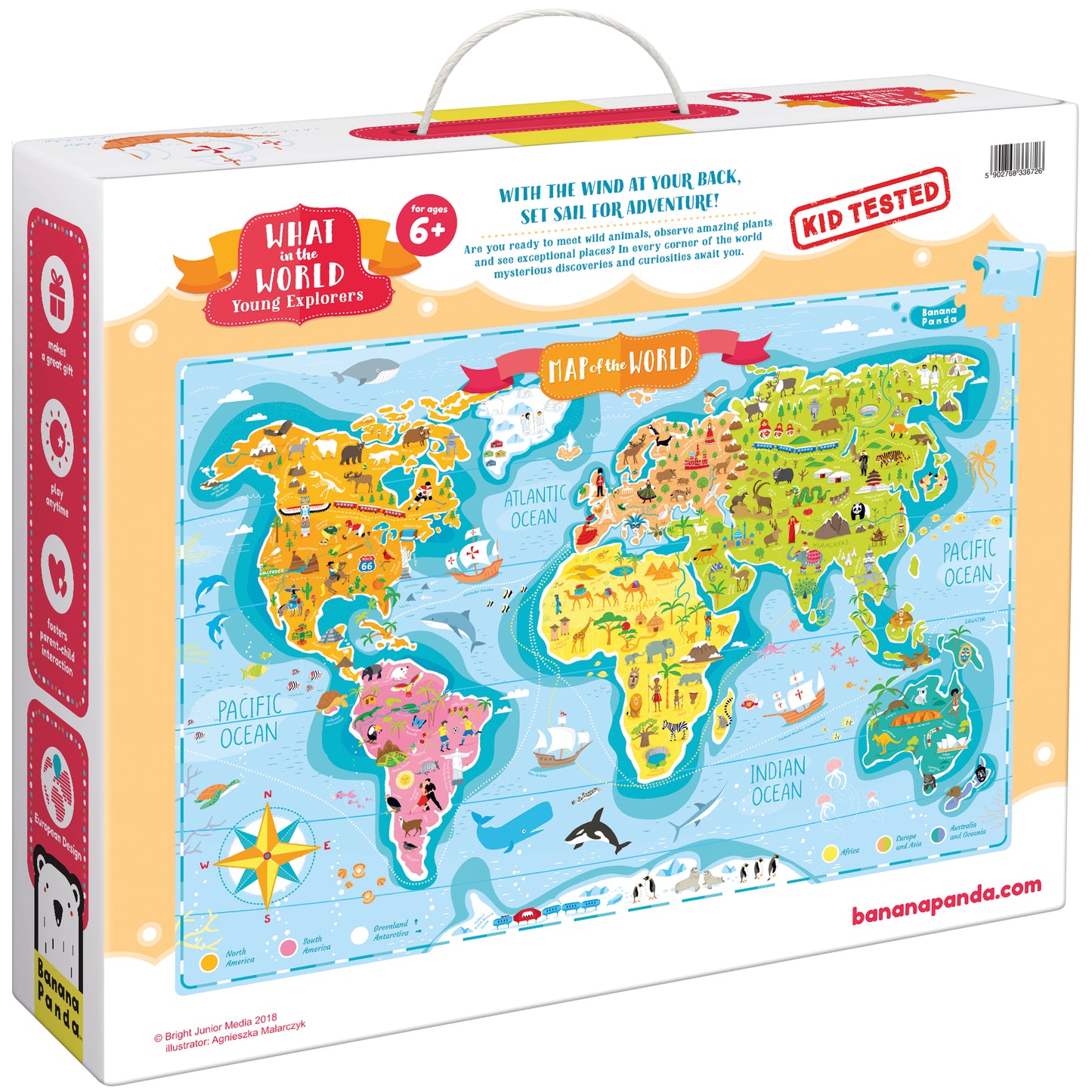 Dėlionė What in the World. Young Explorers - Banana Panda