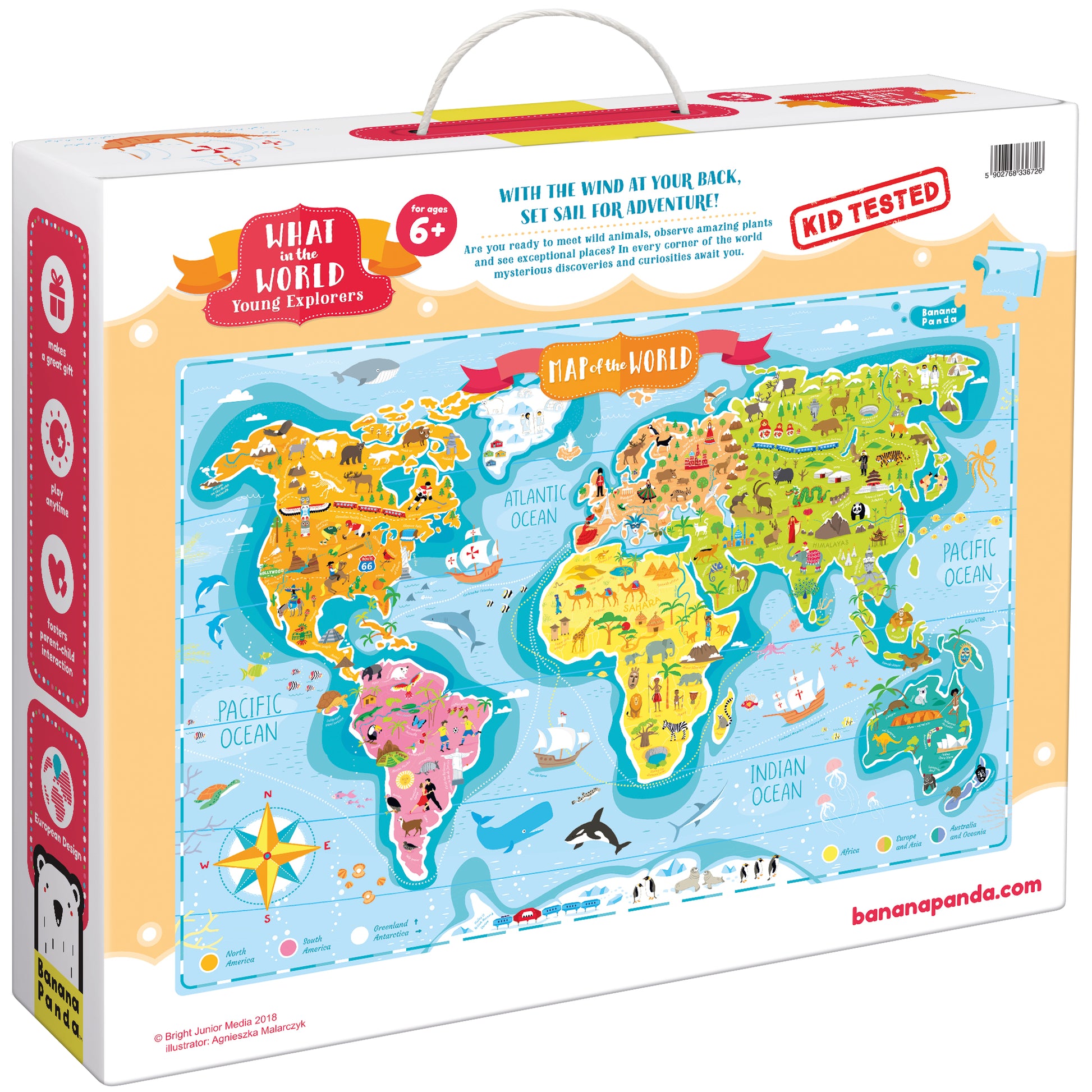 Dėlionė What in the World. Young Explorers - Banana Panda