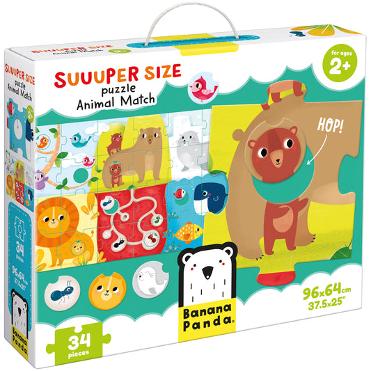 Dėlionė Suuuper Size Puzzle Animal Match - Banana Panda