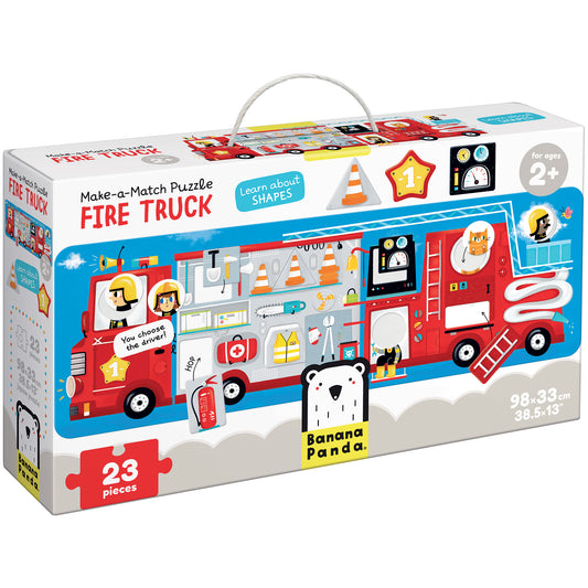Dėlionė Make-a-Match Puzzle Fire Truck - Banana Panda.