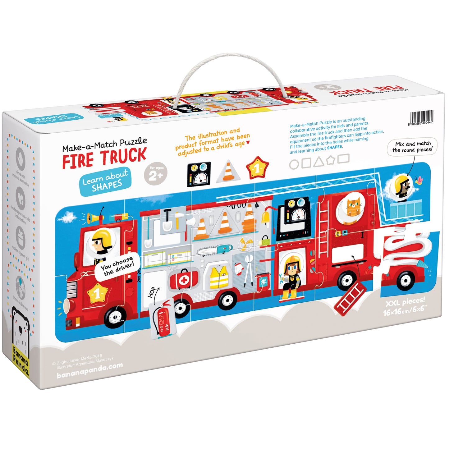 Dėlionė Make-a-Match Puzzle Fire Truck - Banana Panda.