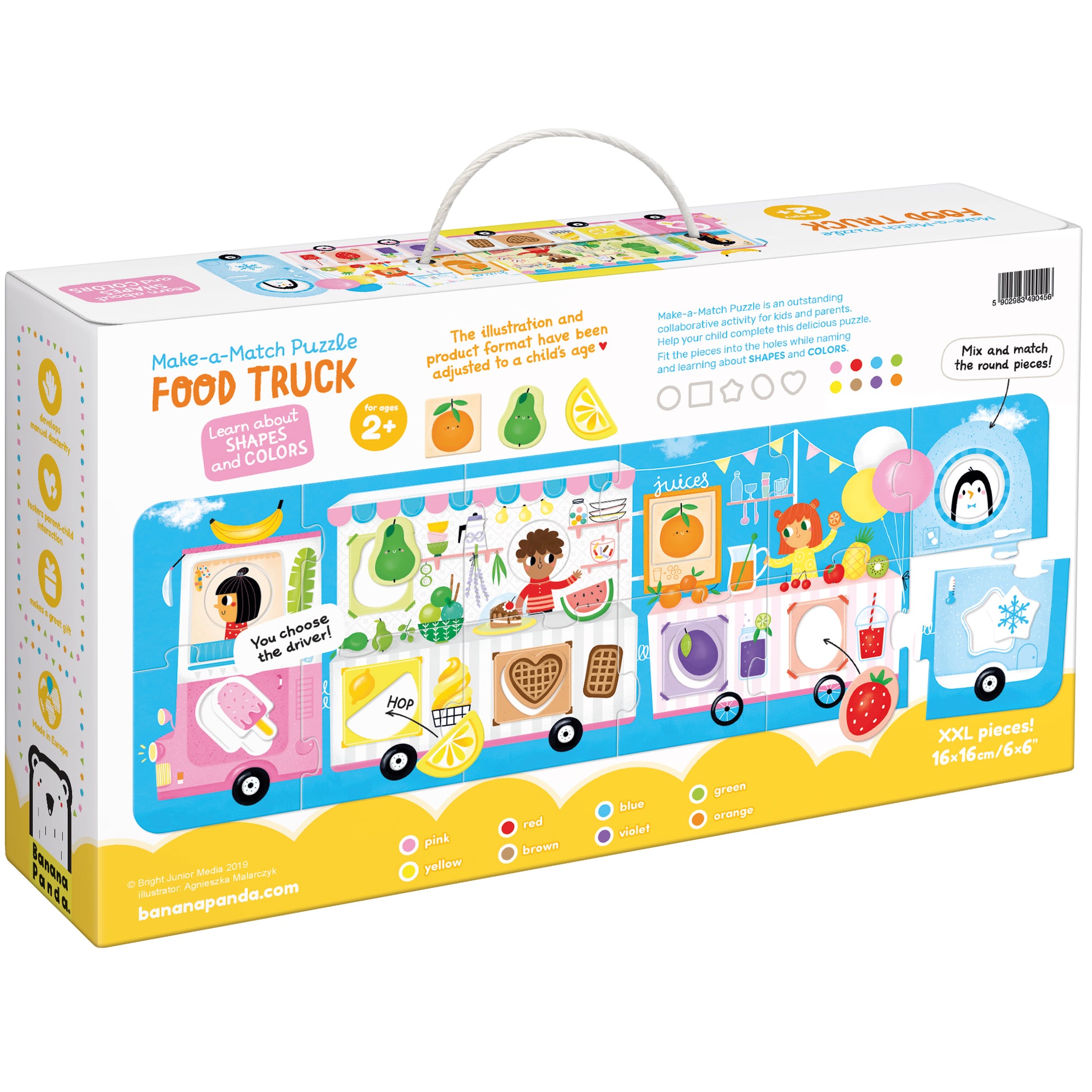 Dėlionė Make-a-Match Puzzle Food Truck - Banana Panda