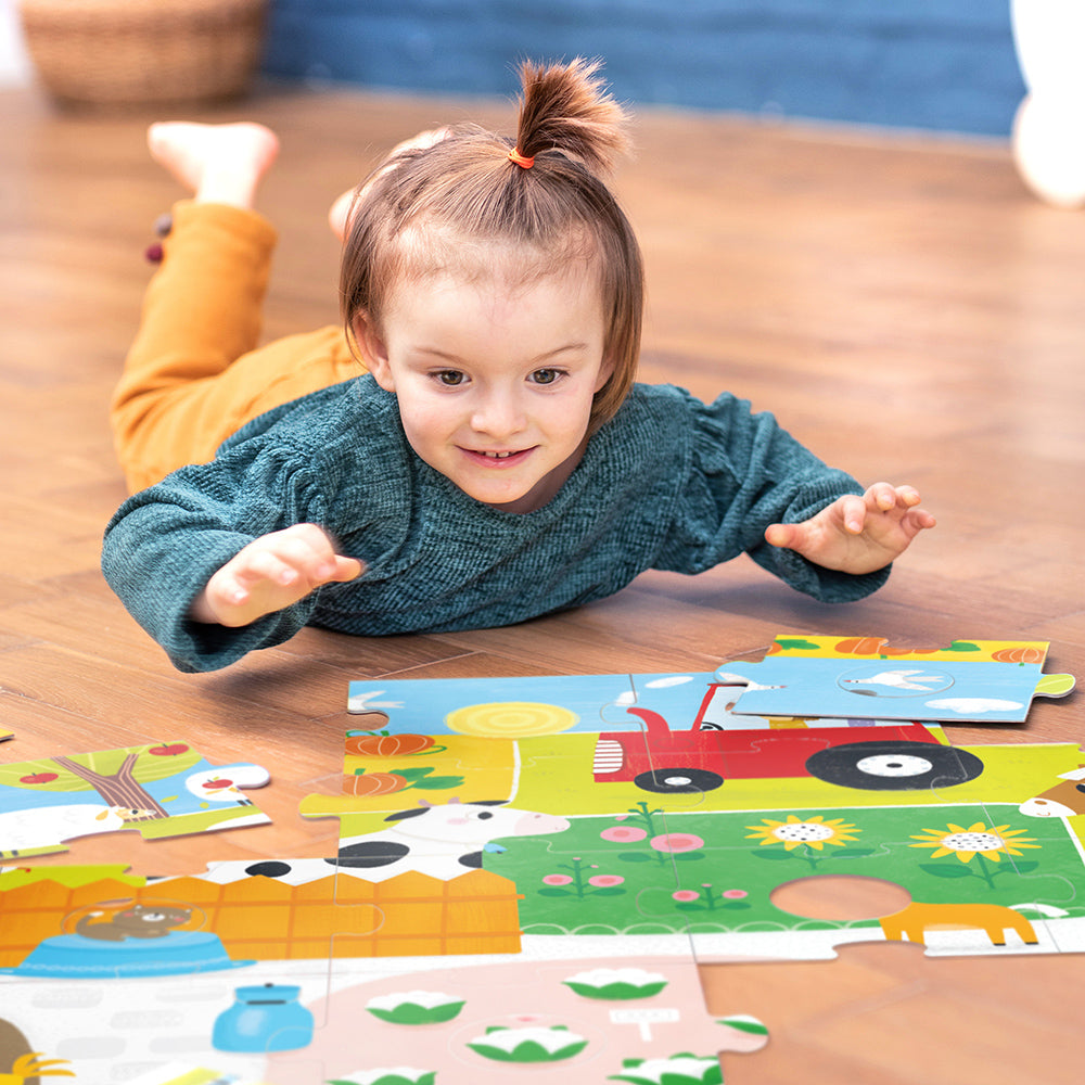 Dėlionė Suuuper Size Puzzle Farm Match Fun - Banana Panda