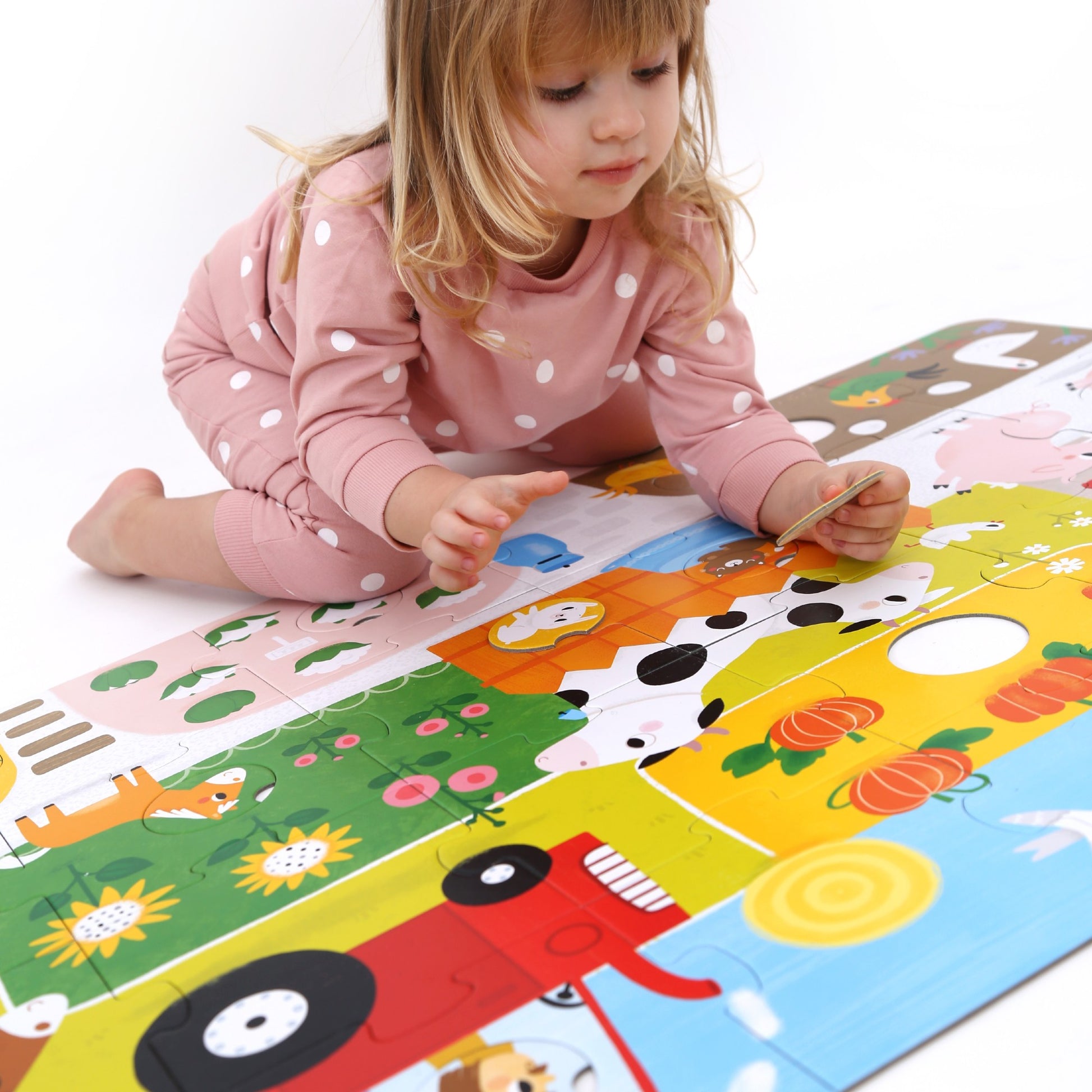 Dėlionė Suuuper Size Puzzle Farm Match Fun - Banana Panda