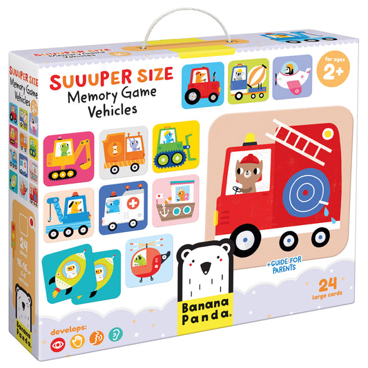 Atminties žaidimas Suuuper Size Memory Game Vehicles - Banana Panda