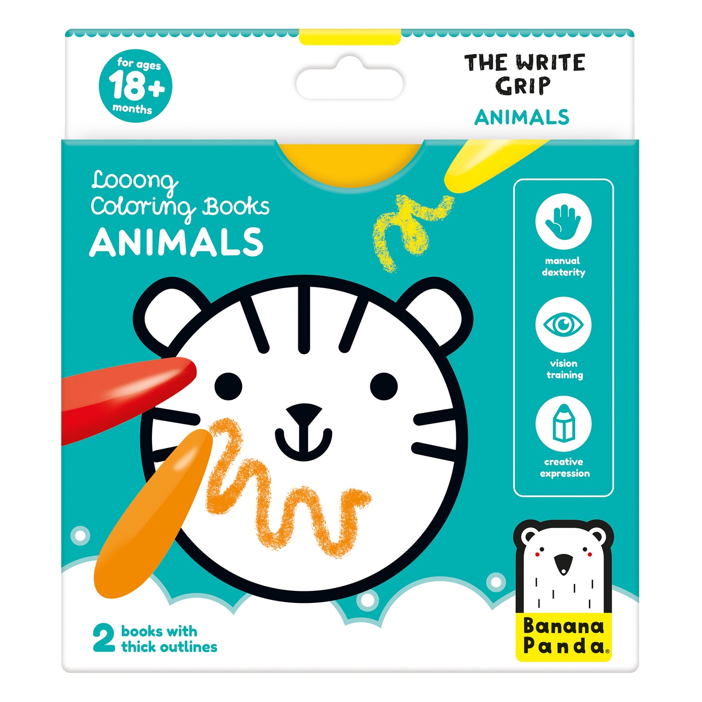 Looong Coloring Books The Write Grip - Animals