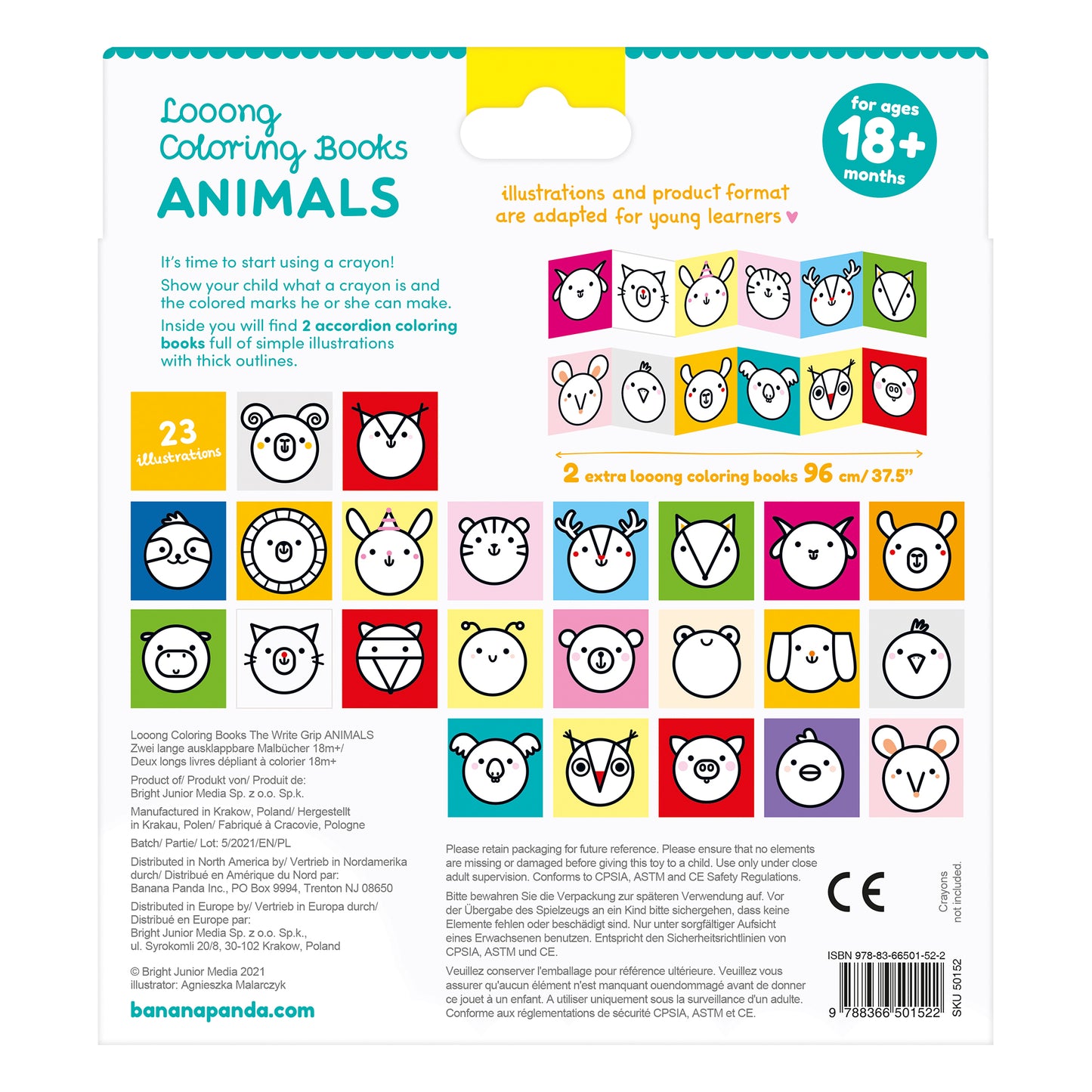 Looong Coloring Books The Write Grip - Animals