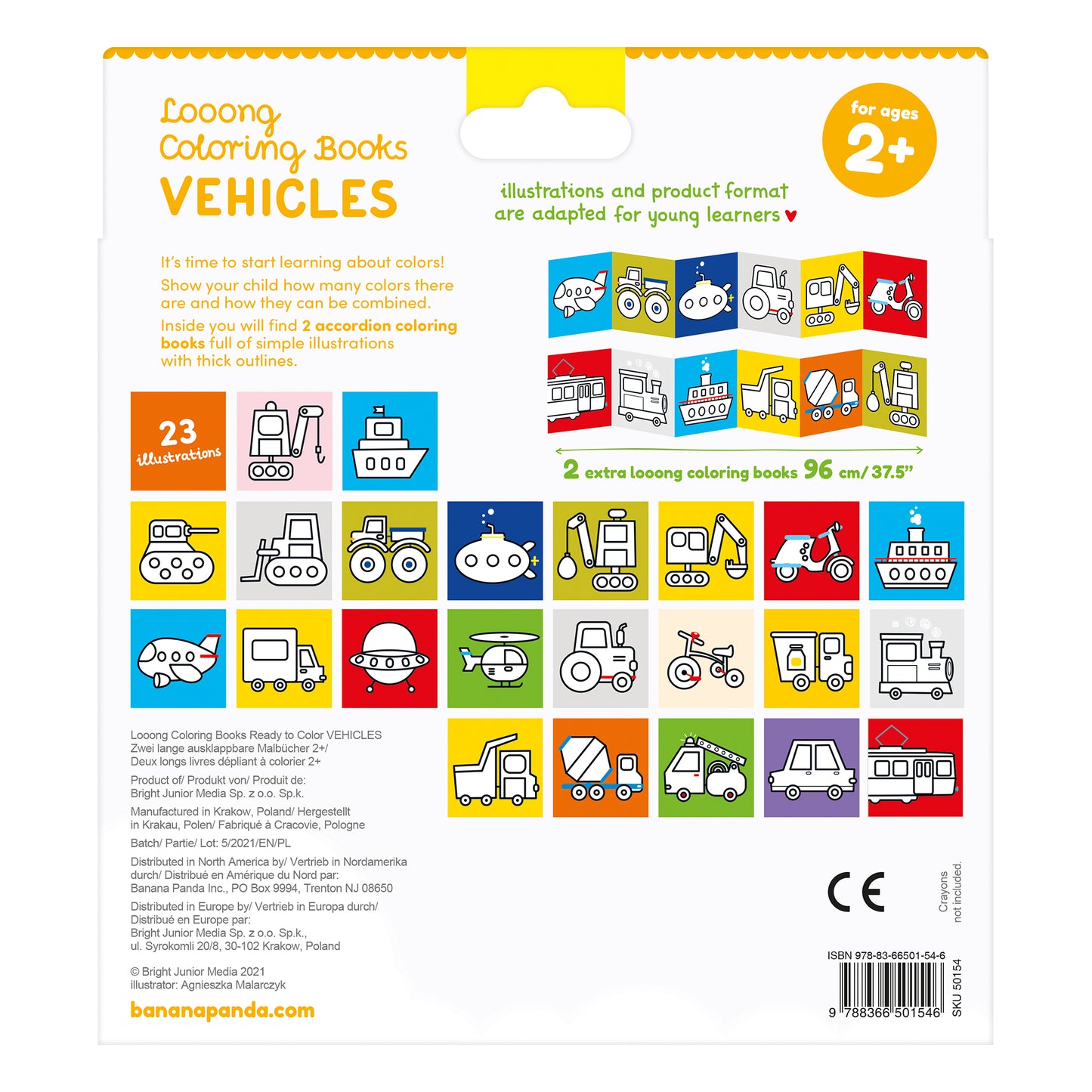 Looong Coloring Books - Ready to Color Vehicles
