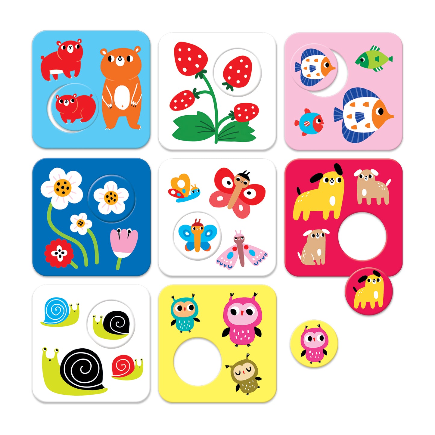 High Contrast Match the Batch Puzzles