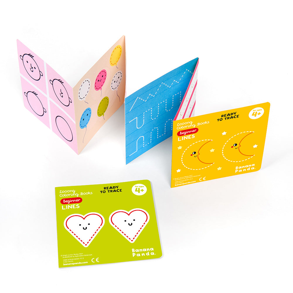 Looong Coloring Books Ready to Trace - Beginner Lines