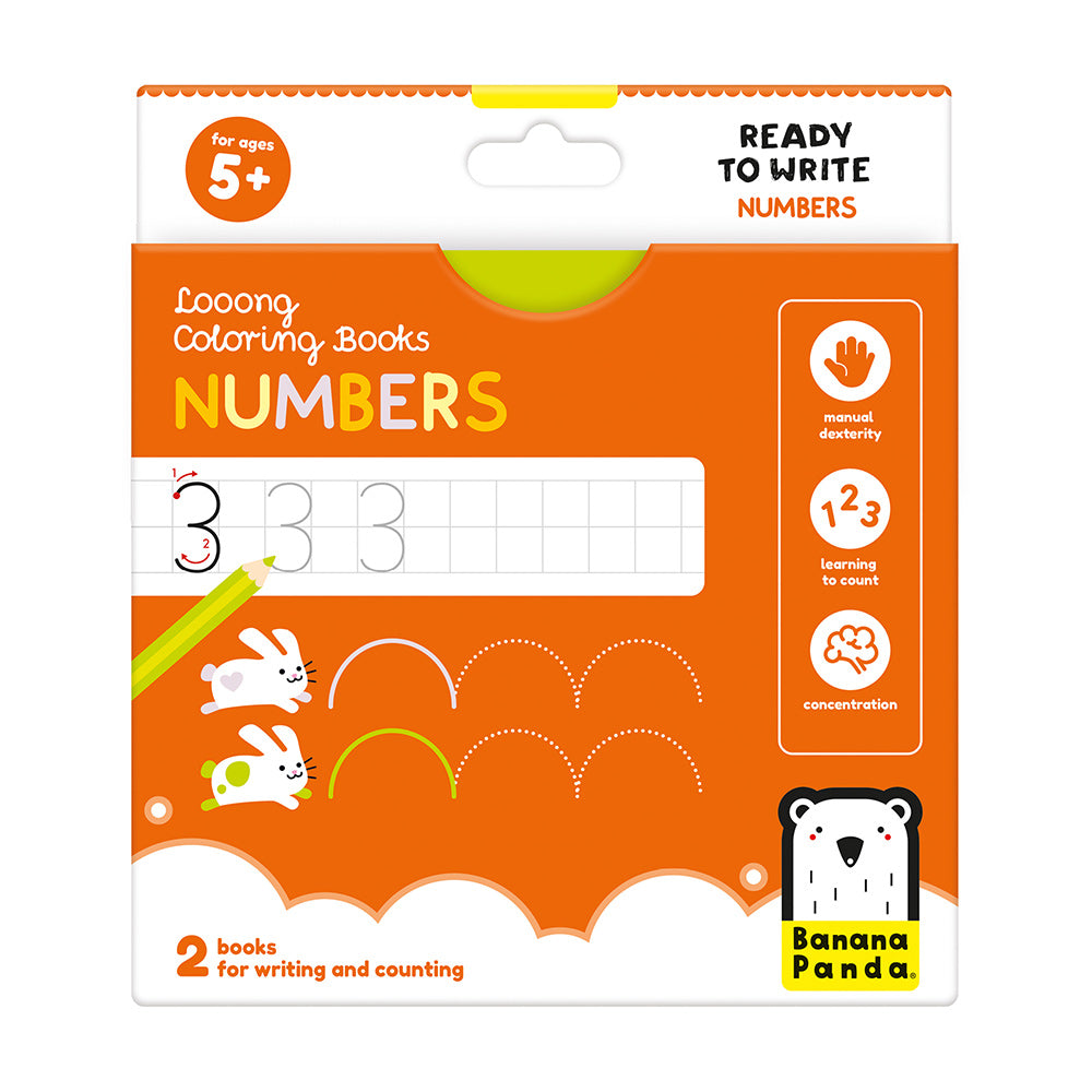 Looong Coloring Books - Ready to Write Numbers