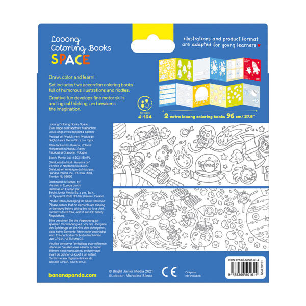 Looong Coloring Books - I Love Coloring Space