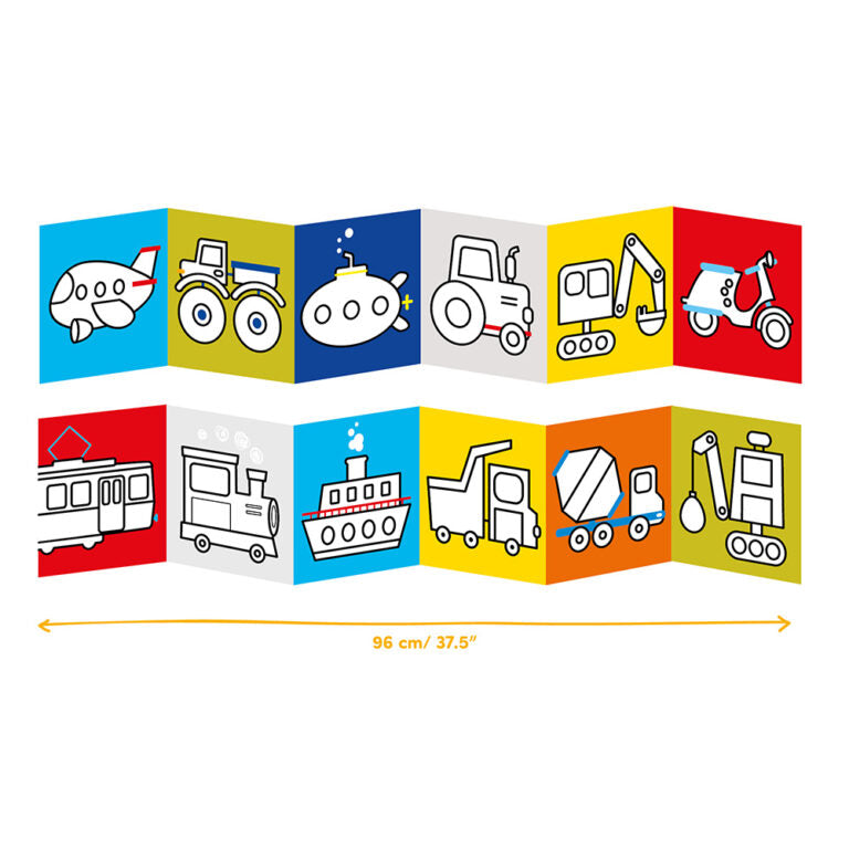 Looong Coloring Books - Ready to Color Vehicles