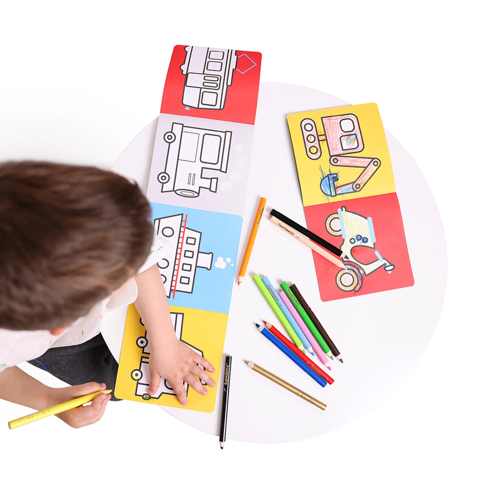 Looong Coloring Books - Ready to Color Vehicles